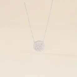 Histoire d'Or Collier Or Blanc Nawra Diamants Synthétiques Sale