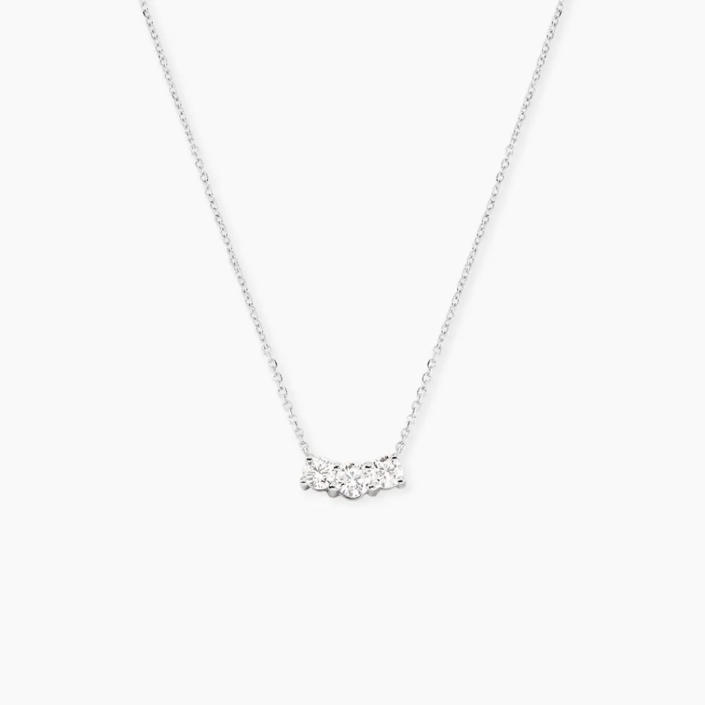 Histoire d'Or Collier Or Blanc Neely Diamants Synthétiques Best