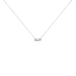 Histoire d'Or Collier Or Blanc Neely Diamants Synthétiques Discount