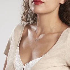 Histoire d'Or Collier Or Blanc Nesrine Oxydes or blanc oxyde Outlet