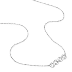 Histoire d'Or Collier Or Blanc Oxyde De Zirconium