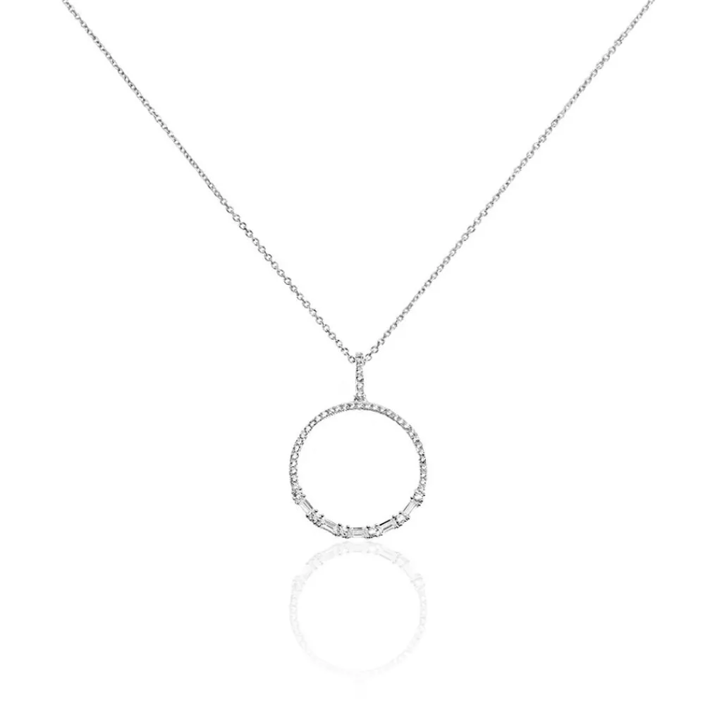 Histoire d'Or Collier Or Blanc Oxyde De Zirconium Discount