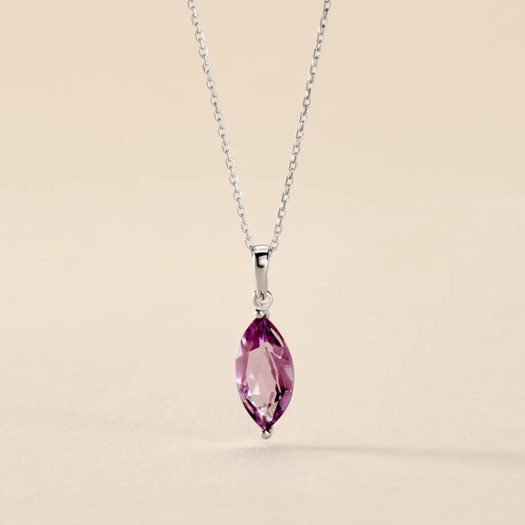 Histoire d'Or Collier Or Blanc Raquel Améthyste or blanc amethyste violette Best