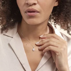 Histoire d'Or Collier Or Blanc Uxellus Oxyde De Zirconium Outlet