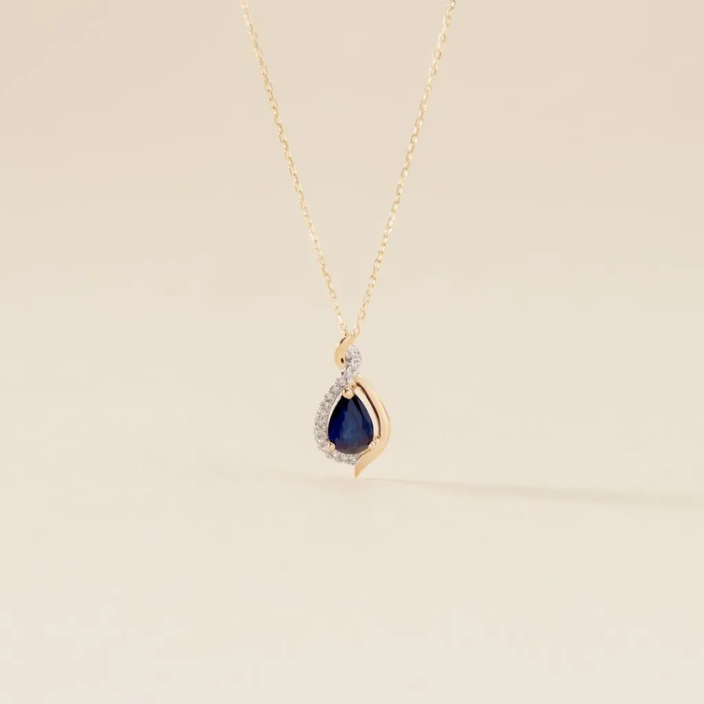 Histoire d'Or Collier Or Jaune Angelika Saphir or jaune saphir Discount