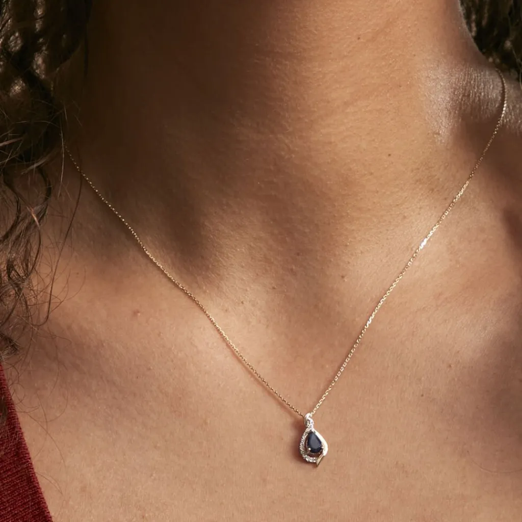 Histoire d'Or Collier Or Jaune Angelika Saphir or jaune saphir Discount