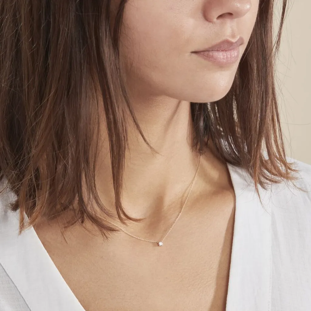 Histoire d'Or Collier Or Jaune Aphrodite Et Diamant or jaune diamant Hot