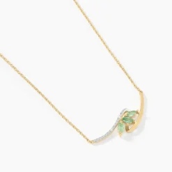 Histoire d'Or Collier Or Jaune Caetlin Emeraude Diamants Clearance