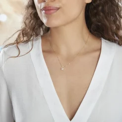 Histoire d'Or Collier Or Jaune Cagiris Oxydes Et Perle De Culture New