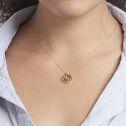 Histoire d'Or Collier Or Jaune Elsebein Saphirs New