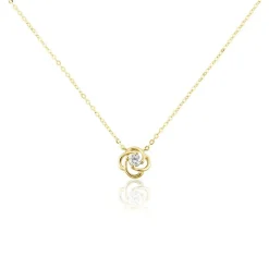 Histoire d'Or Collier Or Jaune Lazarus Oxyde De Zirconium New