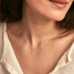 Histoire d'Or Collier Oran Or Blanc Diamant