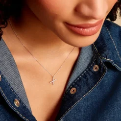 Histoire d'Or Collier Oran Or Blanc Diamant