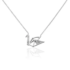 Histoire d'Or Collier Origami Argent Blanc Oxyde De Zirconium Outlet