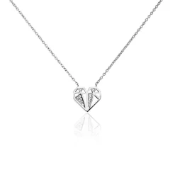 Histoire d'Or Collier Origami Argent Blanc Oxyde De Zirconium New