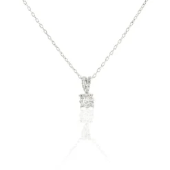 Histoire d'Or Collier Orphee Or Blanc Diamant Best