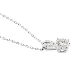 Histoire d'Or Collier Orphee Or Blanc Diamant Best