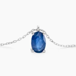 Histoire d'Or Collier Ovale or blanc saphir Hot