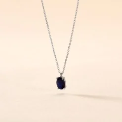 Histoire d'Or Collier Ovale or blanc saphir Hot