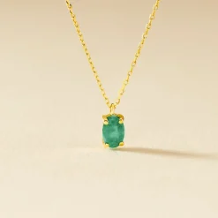 Histoire d'Or Collier Ovale or jaune emeraude Sale