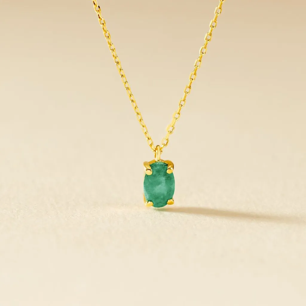 Histoire d'Or Collier Ovale or jaune emeraude Sale