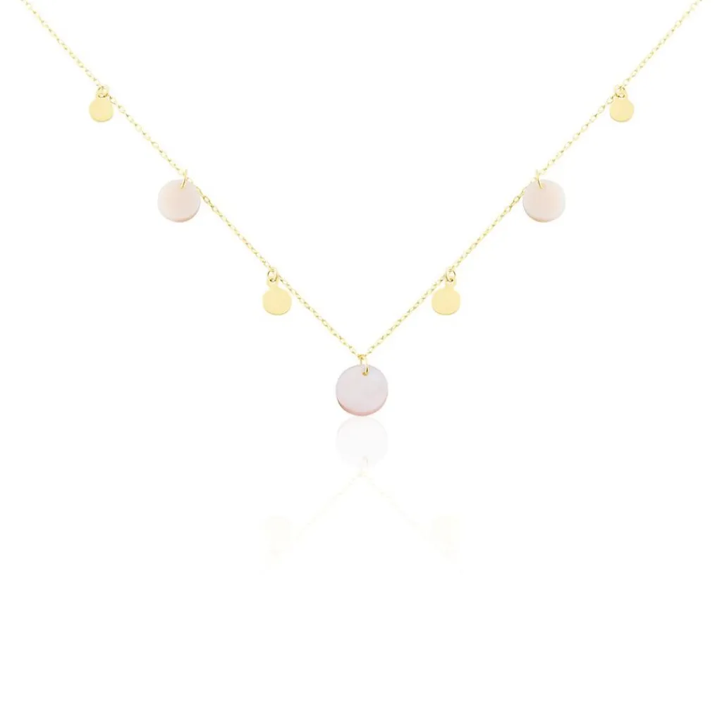 Histoire d'Or Collier Pampilles Colorées Or Jaune Nacre or jaune nacre rose Hot