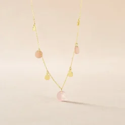 Histoire d'Or Collier Pampilles Colorées Or Jaune Nacre or jaune nacre rose Hot