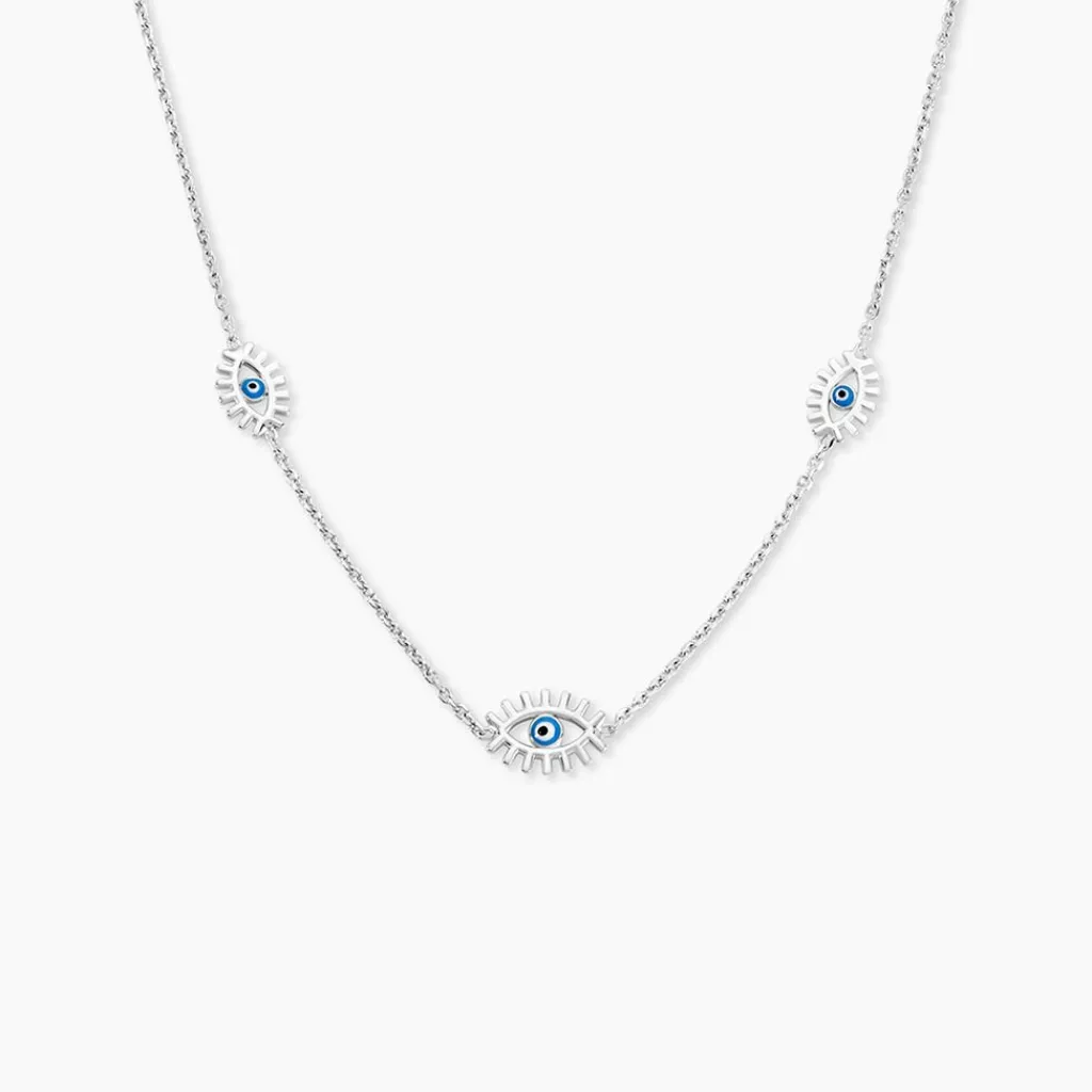 Histoire d'Or Collier Parad'eyes Argent Blanc Best