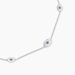 Histoire d'Or Collier Parad'eyes Argent Blanc Best