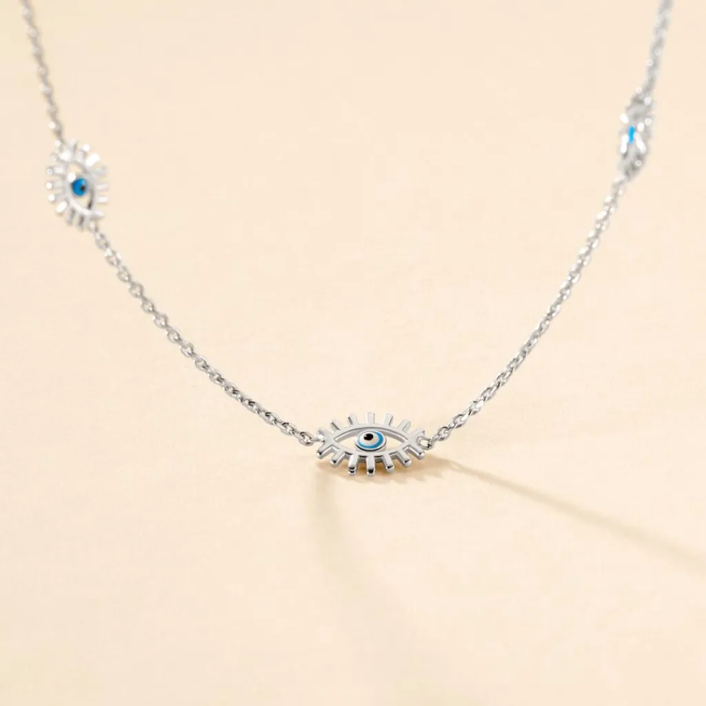 Histoire d'Or Collier Parad'eyes Argent Blanc Best