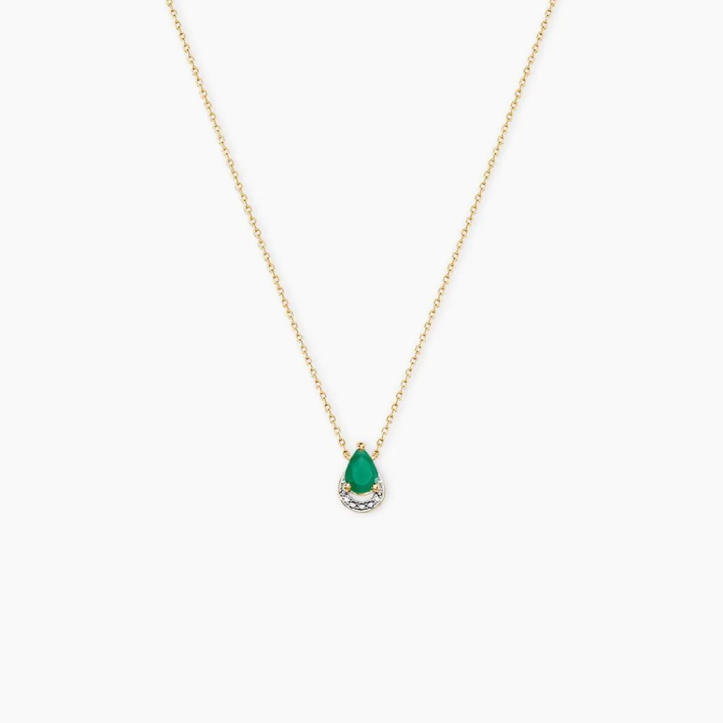 Histoire d'Or Collier Parry Or Jaune Emeraude Diamant Online