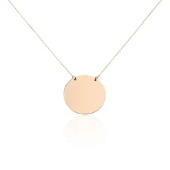 Histoire d'Or Collier Pastille Gravable Or Rose Discount