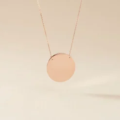 Histoire d'Or Collier Pastille Gravable Or Rose Discount