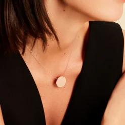 Histoire d'Or Collier Pastille Gravable Or Rose Discount