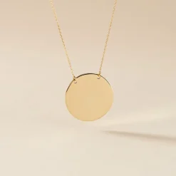 Histoire d'Or Collier Pastille Gravable Or Jaune Discount