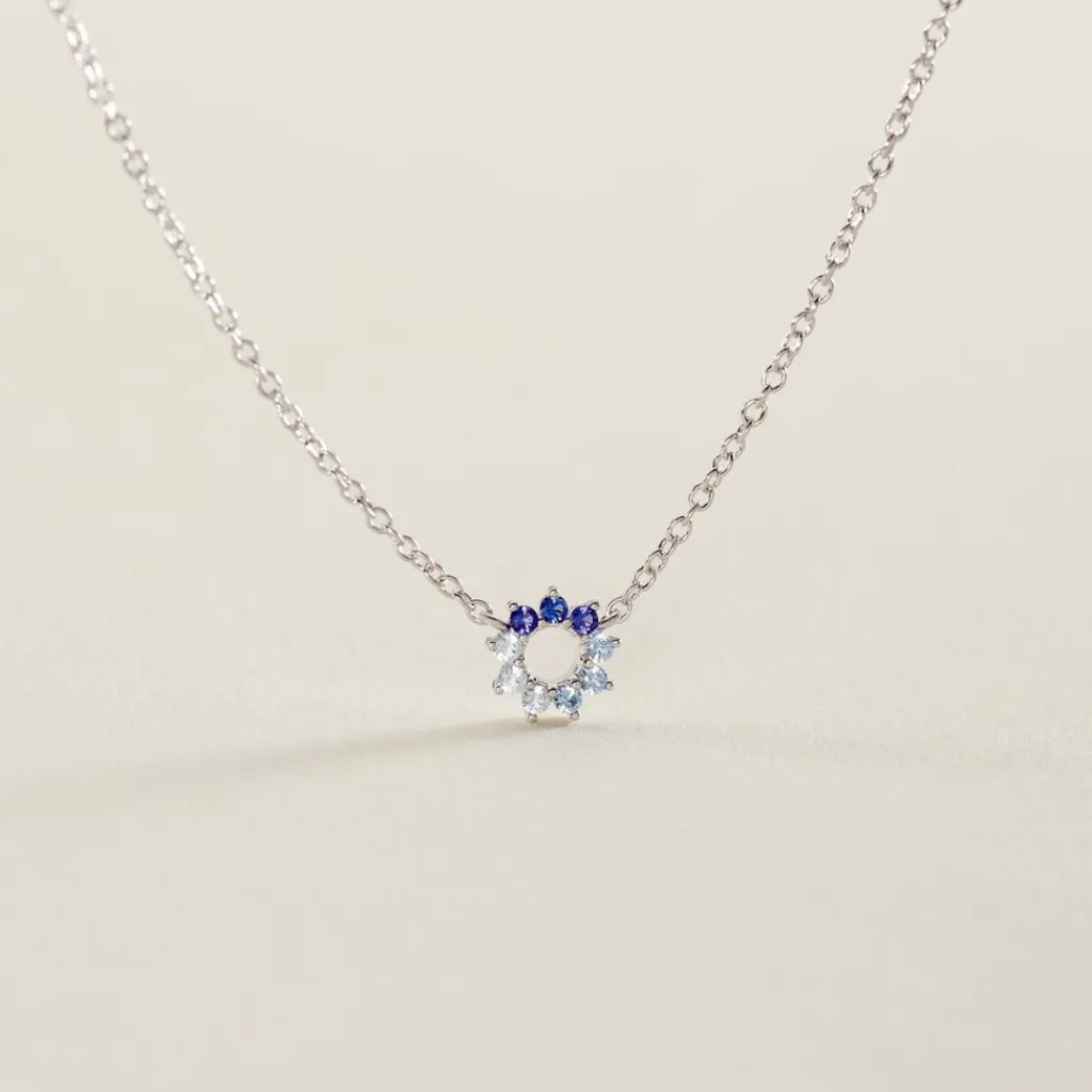 Histoire d'Or Collier Pavel Argent Oxyde De Zirconium argent blanc oxyde bleu Clearance