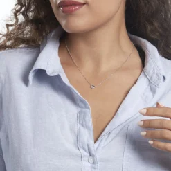 Histoire d'Or Collier Pavel Argent Oxyde De Zirconium argent blanc oxyde bleu Clearance