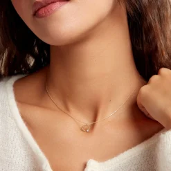 Histoire d'Or Collier Pearly Effect Or Jaune Diamant