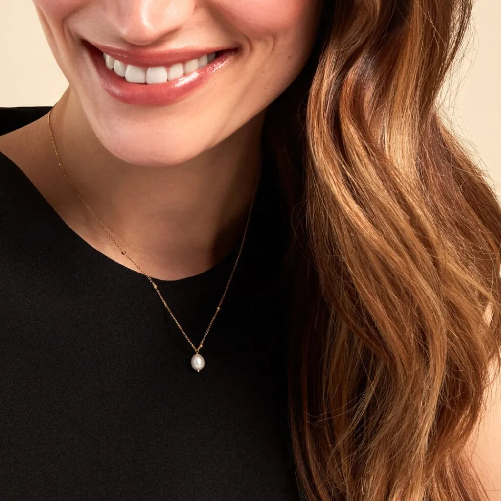 Histoire d'Or Collier Pearly Or Jaune Perle De Culture Sale