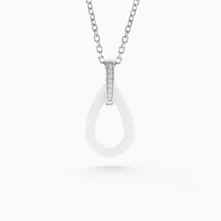 Histoire d'Or Collier Peer Argent Blanc Oxyde De Zirconium Online