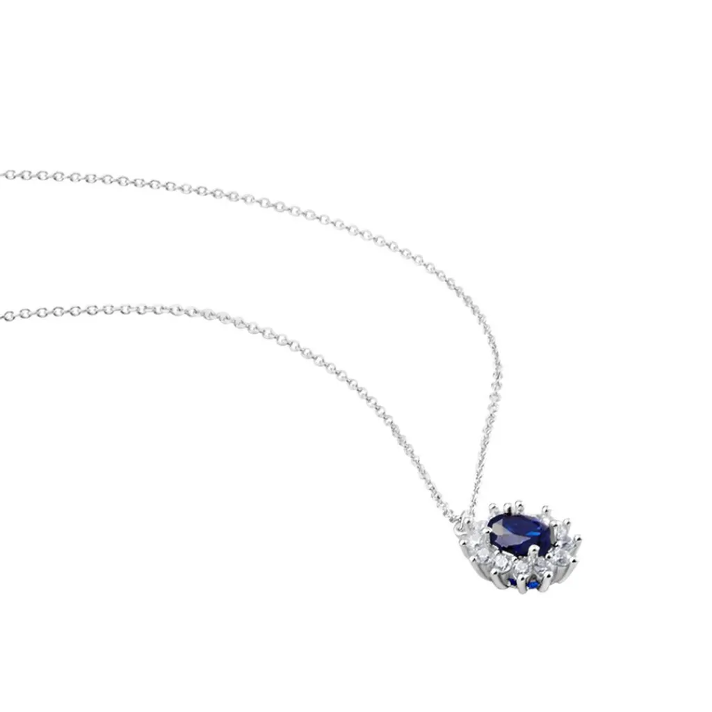 Histoire d'Or Collier Perez Argent Blanc Oxyde De Zirconium argent blanc oxyde bleu Online