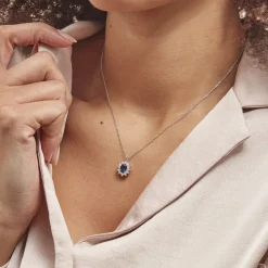 Histoire d'Or Collier Perez Argent Blanc Oxyde De Zirconium argent blanc oxyde bleu Online