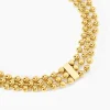 Histoire d'Or Collier Perles Solaires Acier Jaune New