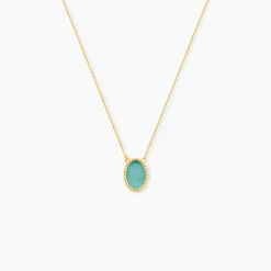 Histoire d'Or Collier Pernia Or Jaune Amazonite or jaune amazonite azur Hot