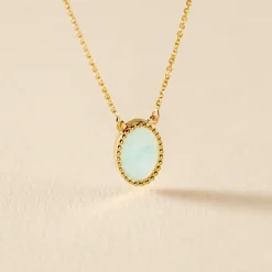Histoire d'Or Collier Pernia Or Jaune Amazonite or jaune amazonite azur Hot
