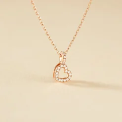 Histoire d'Or Collier Phanie Argent Rose Oxyde De Zirconium New