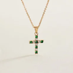 Histoire d'Or Collier Plaqué Or Gaea Pierre Synthétique New