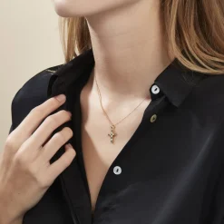 Histoire d'Or Collier Plaqué Or Gaea Pierre Synthétique New