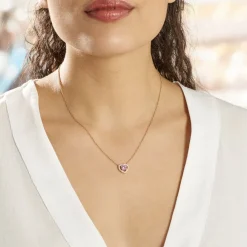 Histoire d'Or Collier Plaqué Or Jaune Alais Oxyde De Zirconium plaqué or jaune oxyde rose Outlet