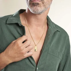 Histoire d'Or Collier Plaqué Or Jaune Francesco Onyx Noir Discount